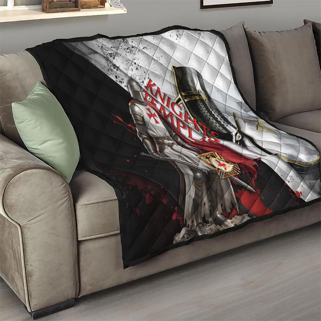 Knights Templar Quilt Crusader Warrior Full Armor Red Cross