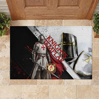 Knights Templar Rubber Doormat Crusader Warrior Full Armor Red Cross