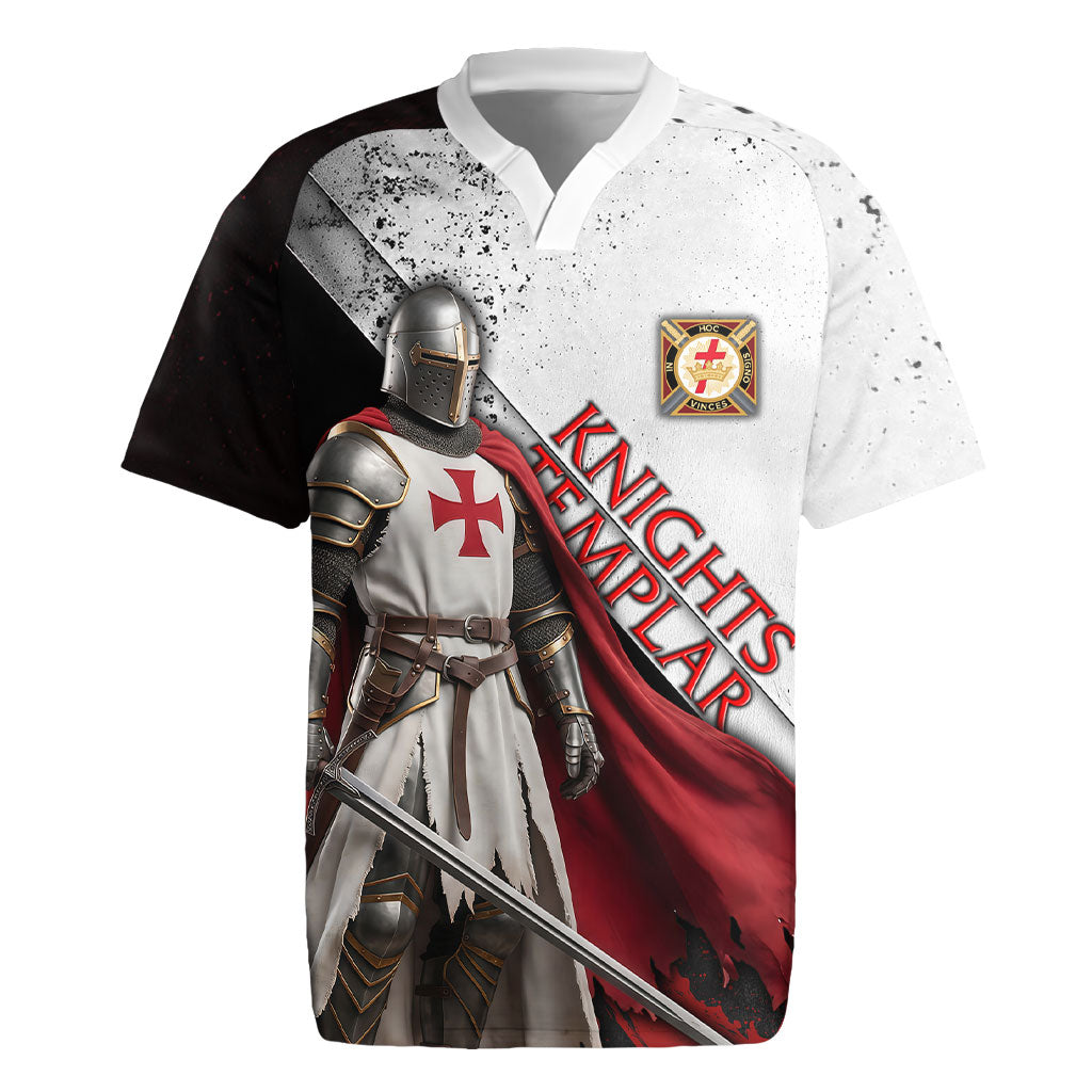 Knights Templar Rugby Jersey Crusader Warrior Full Armor Red Cross