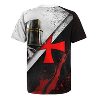 Knights Templar Rugby Jersey Crusader Warrior Full Armor Red Cross