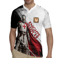 Knights Templar Rugby Jersey Crusader Warrior Full Armor Red Cross