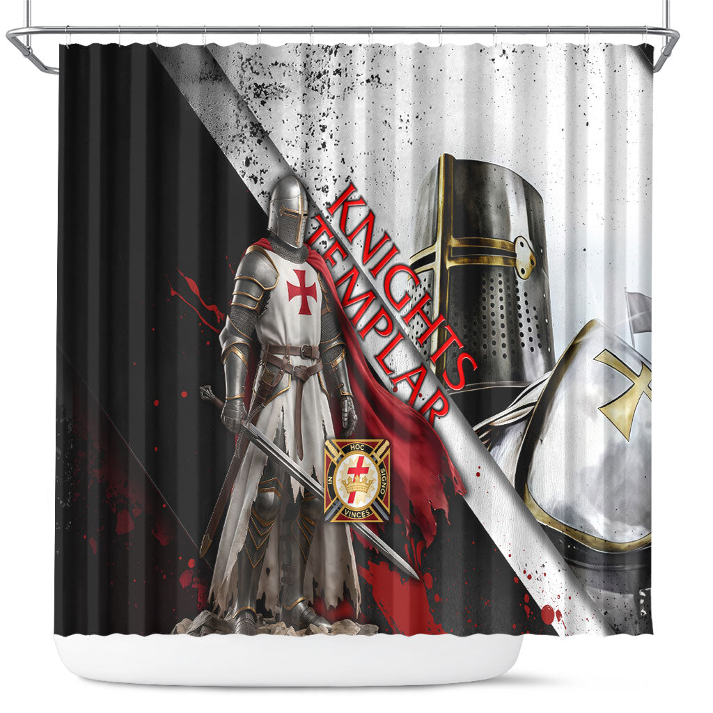 Knights Templar Shower Curtain Crusader Warrior Full Armor Red Cross
