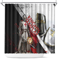 Knights Templar Shower Curtain Crusader Warrior Full Armor Red Cross