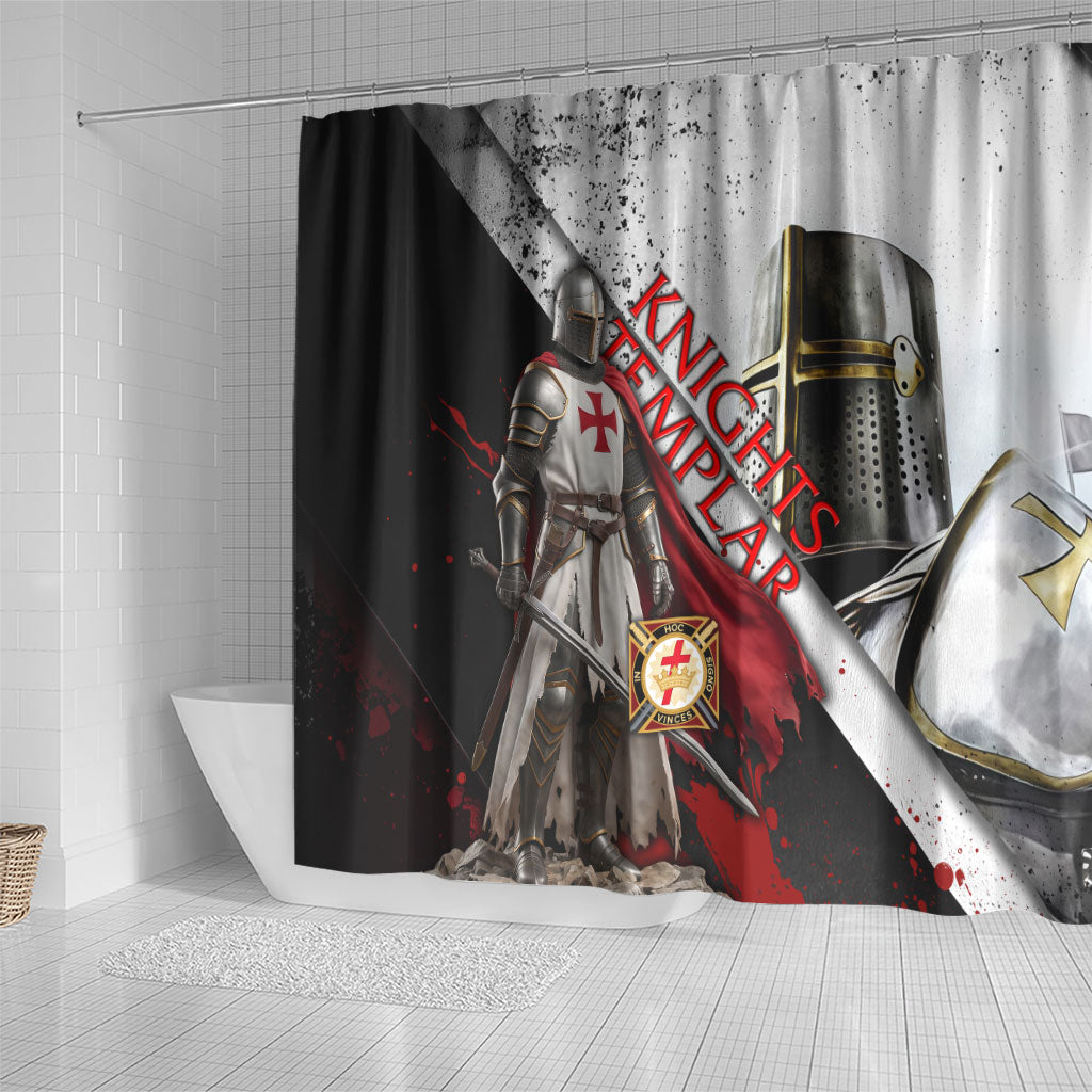 Knights Templar Shower Curtain Crusader Warrior Full Armor Red Cross