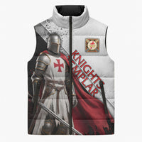 Knights Templar Sleeveless Puffer Jacket Crusader Warrior Full Armor Red Cross