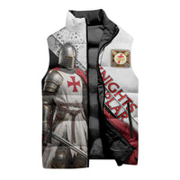 Knights Templar Sleeveless Puffer Jacket Crusader Warrior Full Armor Red Cross