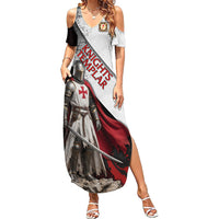 Knights Templar Summer Maxi Dress Crusader Warrior Full Armor Red Cross