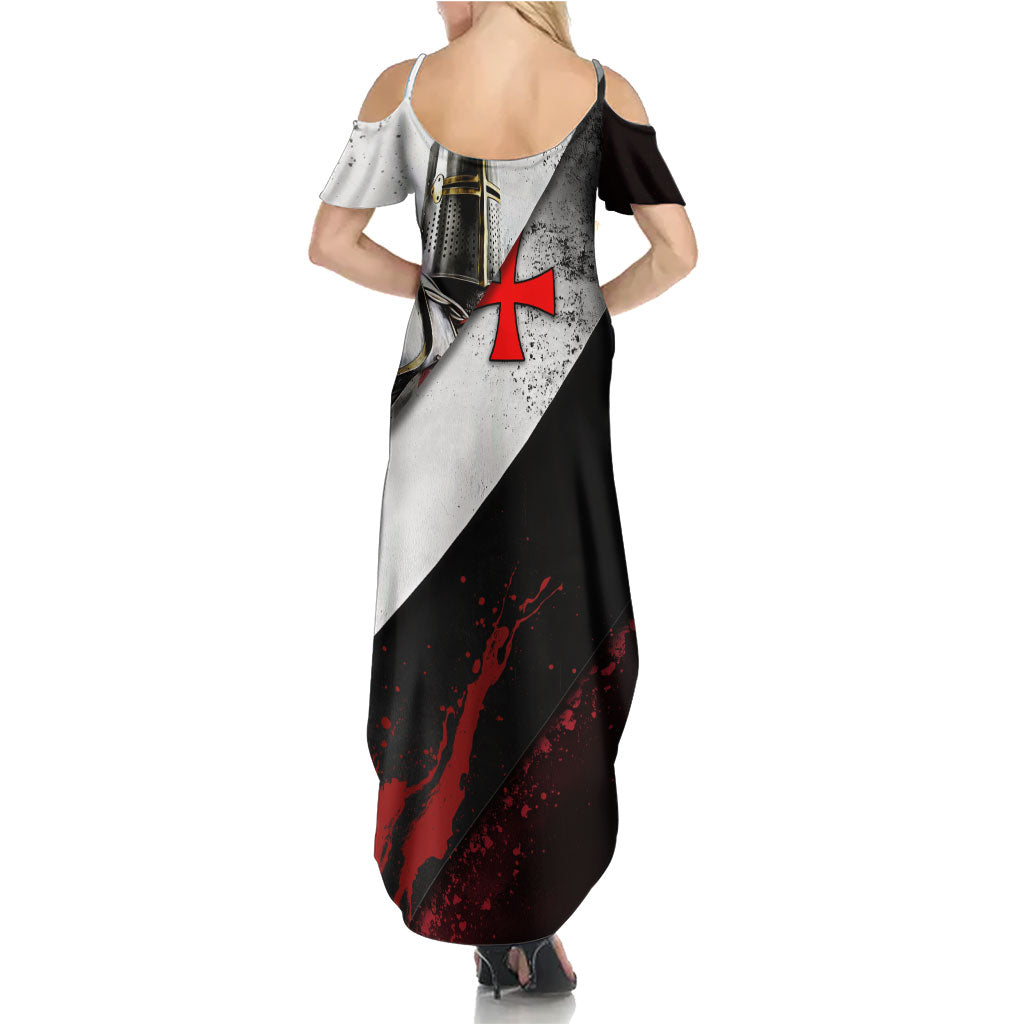 Knights Templar Summer Maxi Dress Crusader Warrior Full Armor Red Cross