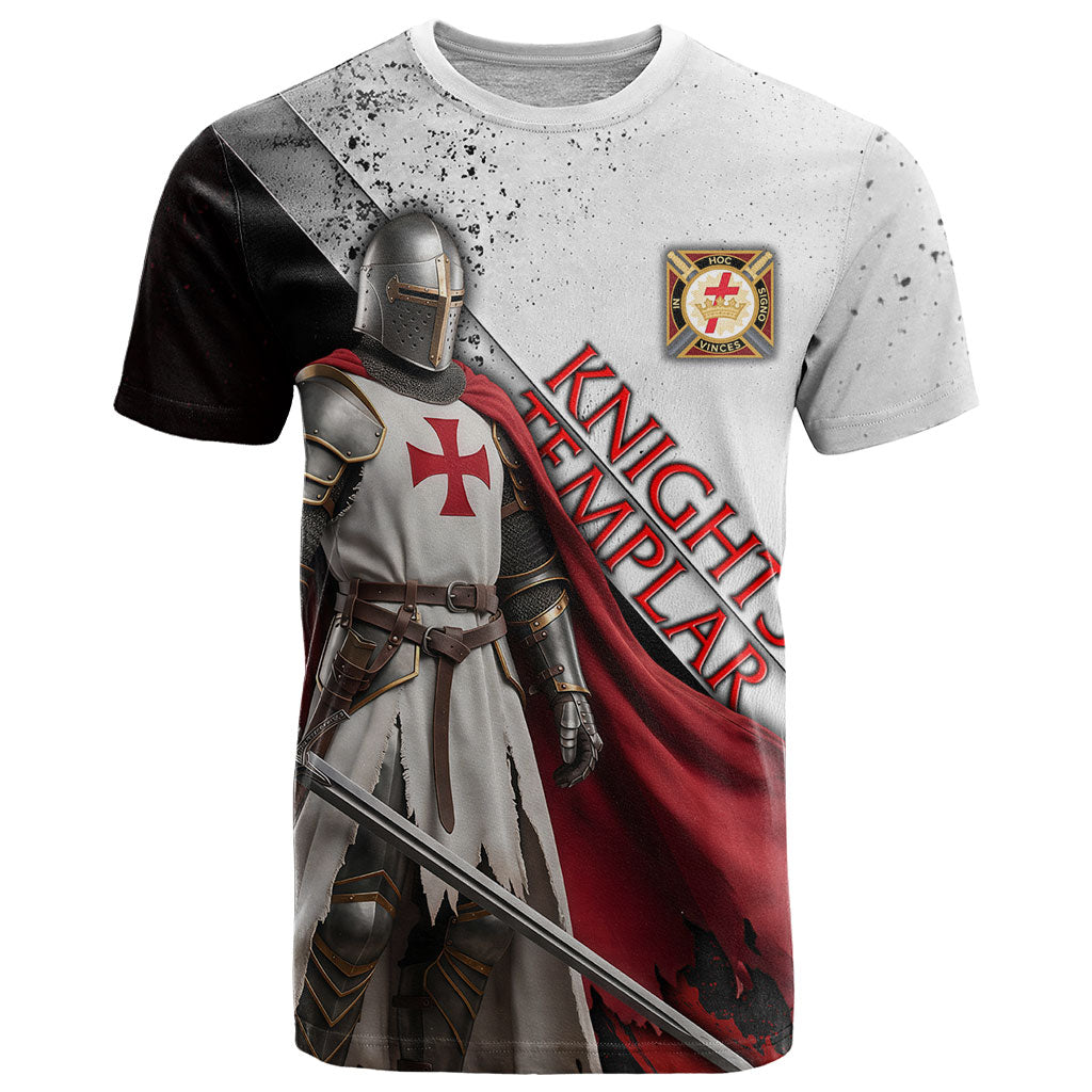 Knights Templar T Shirt Crusader Warrior Full Armor Red Cross