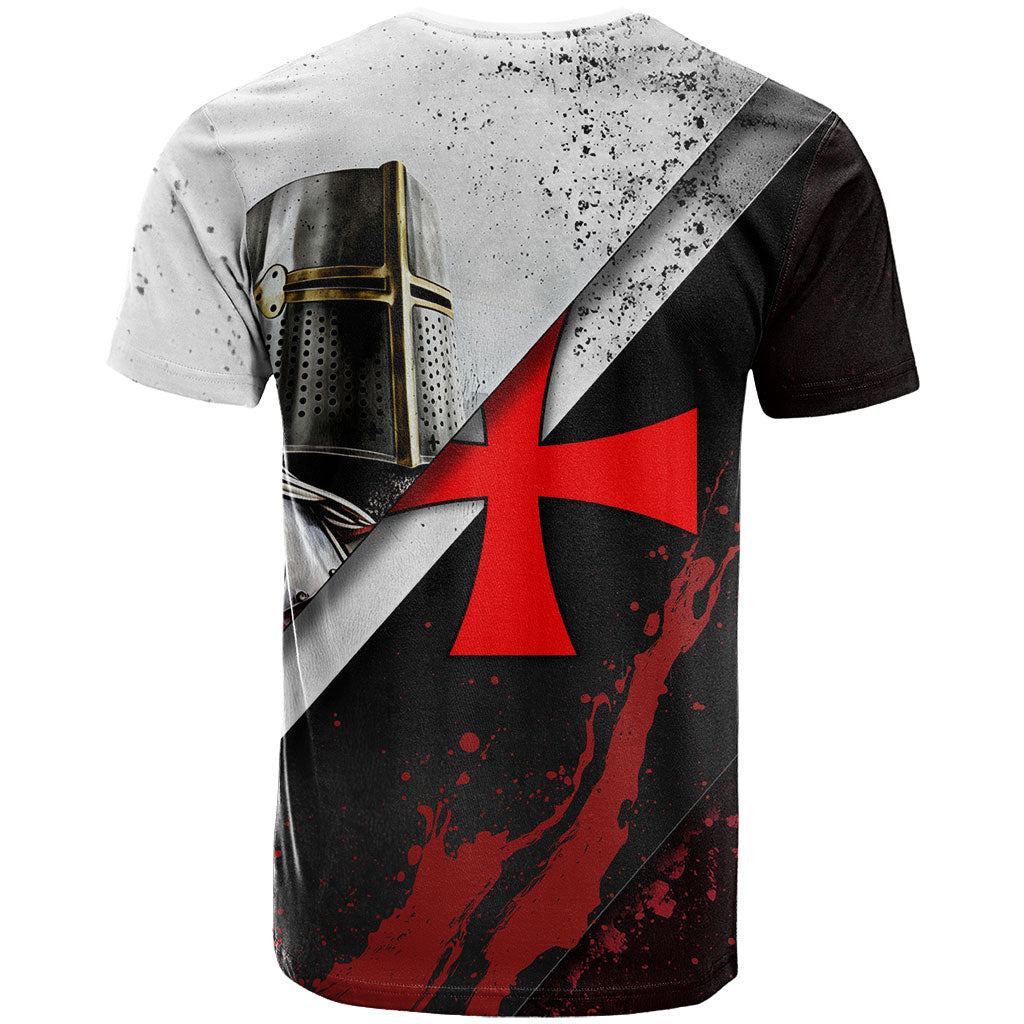 Knights Templar T Shirt Crusader Warrior Full Armor Red Cross