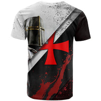 Knights Templar T Shirt Crusader Warrior Full Armor Red Cross