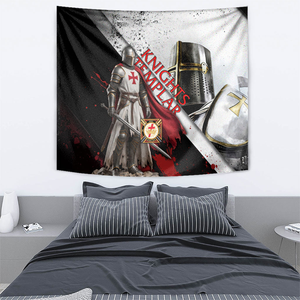 Knights Templar Tapestry Crusader Warrior Full Armor Red Cross