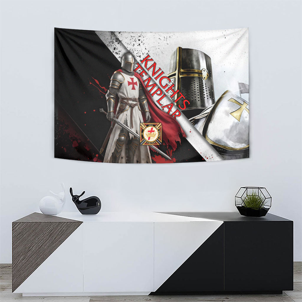 Knights Templar Tapestry Crusader Warrior Full Armor Red Cross