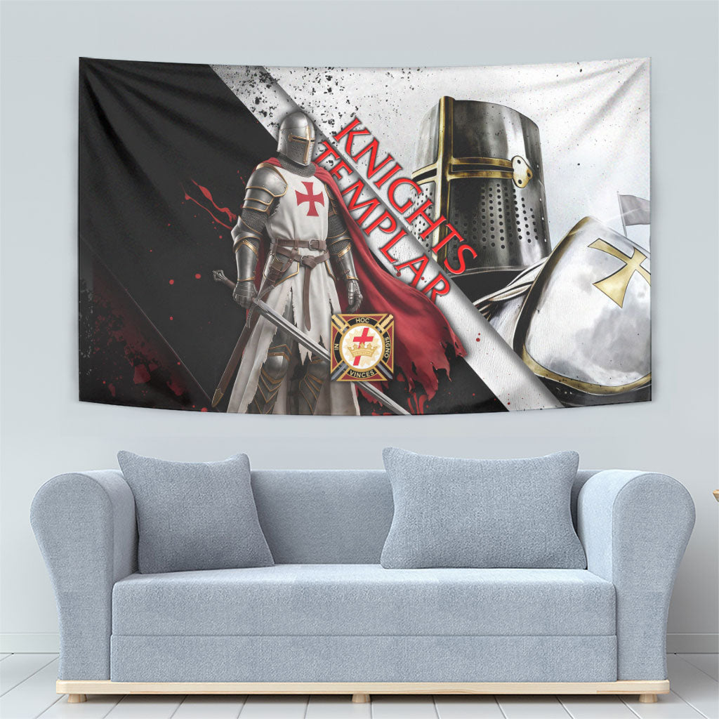 Knights Templar Tapestry Crusader Warrior Full Armor Red Cross