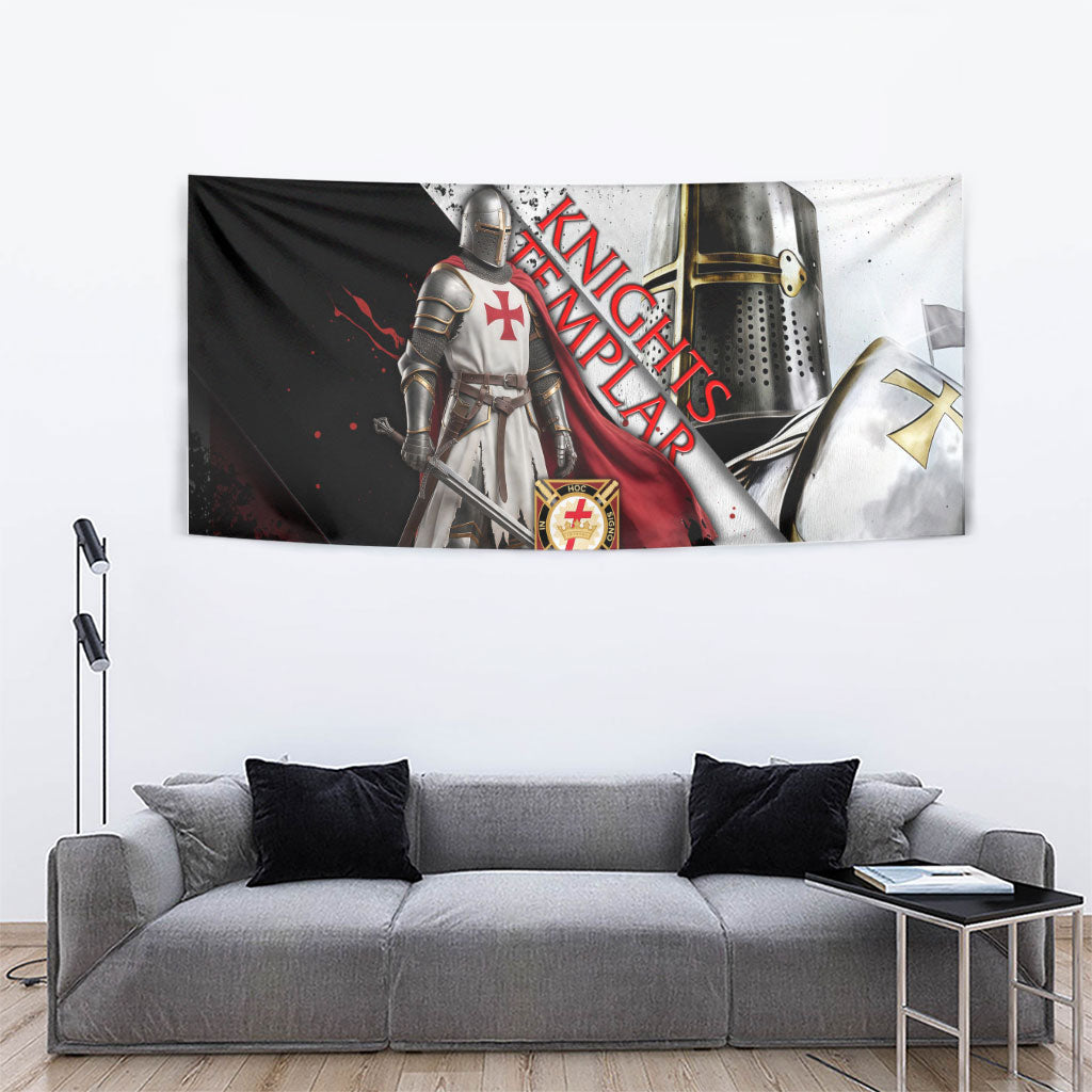 Knights Templar Tapestry Crusader Warrior Full Armor Red Cross