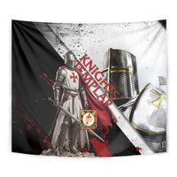 Knights Templar Tapestry Crusader Warrior Full Armor Red Cross