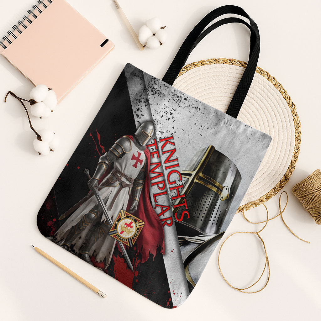Knights Templar Tote Bag Crusader Warrior Full Armor Red Cross