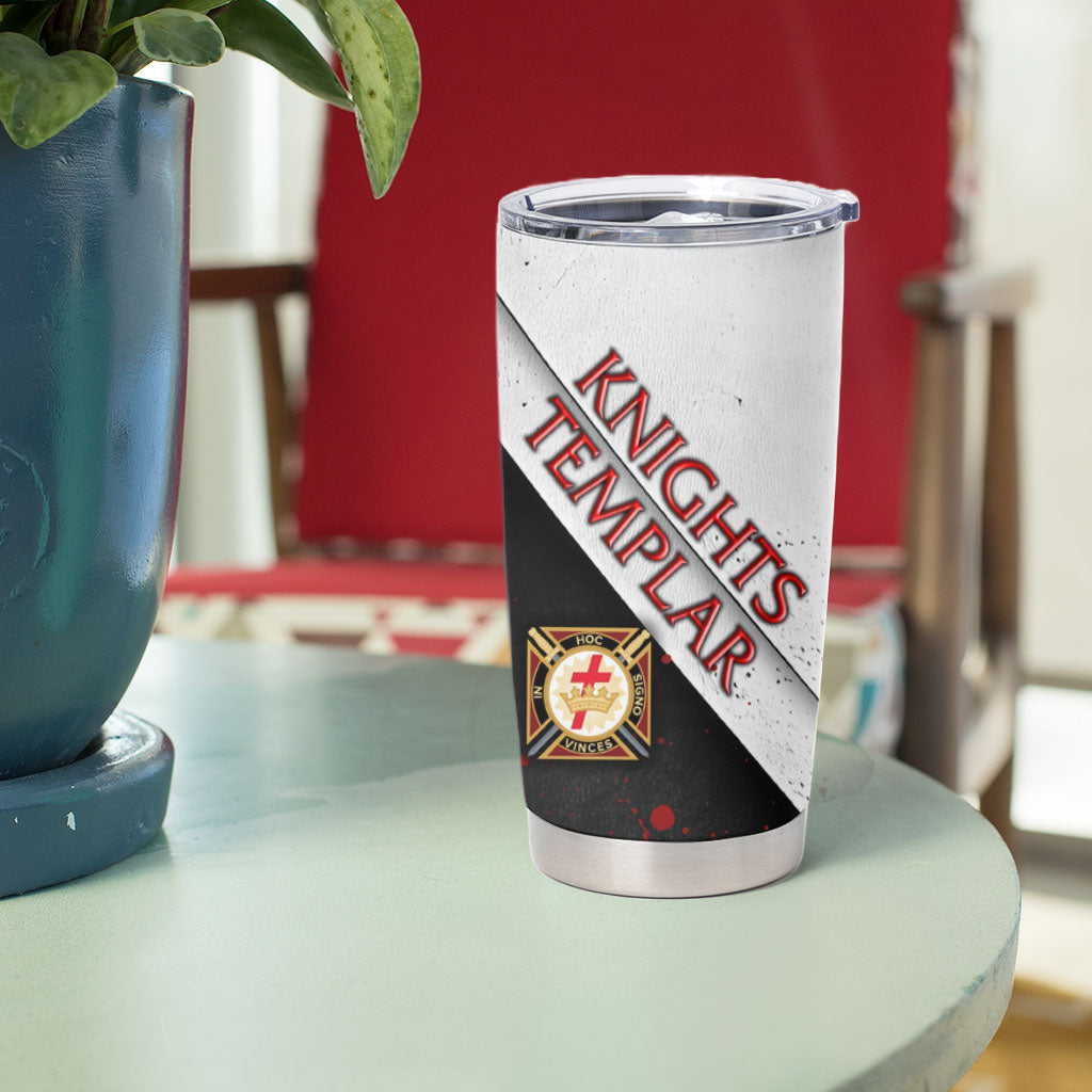 Knights Templar Tumbler Cup Crusader Warrior Full Armor Red Cross