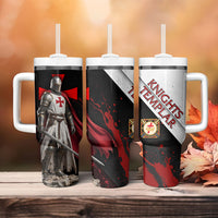 Knights Templar Tumbler With Handle Crusader Warrior Full Armor Red Cross