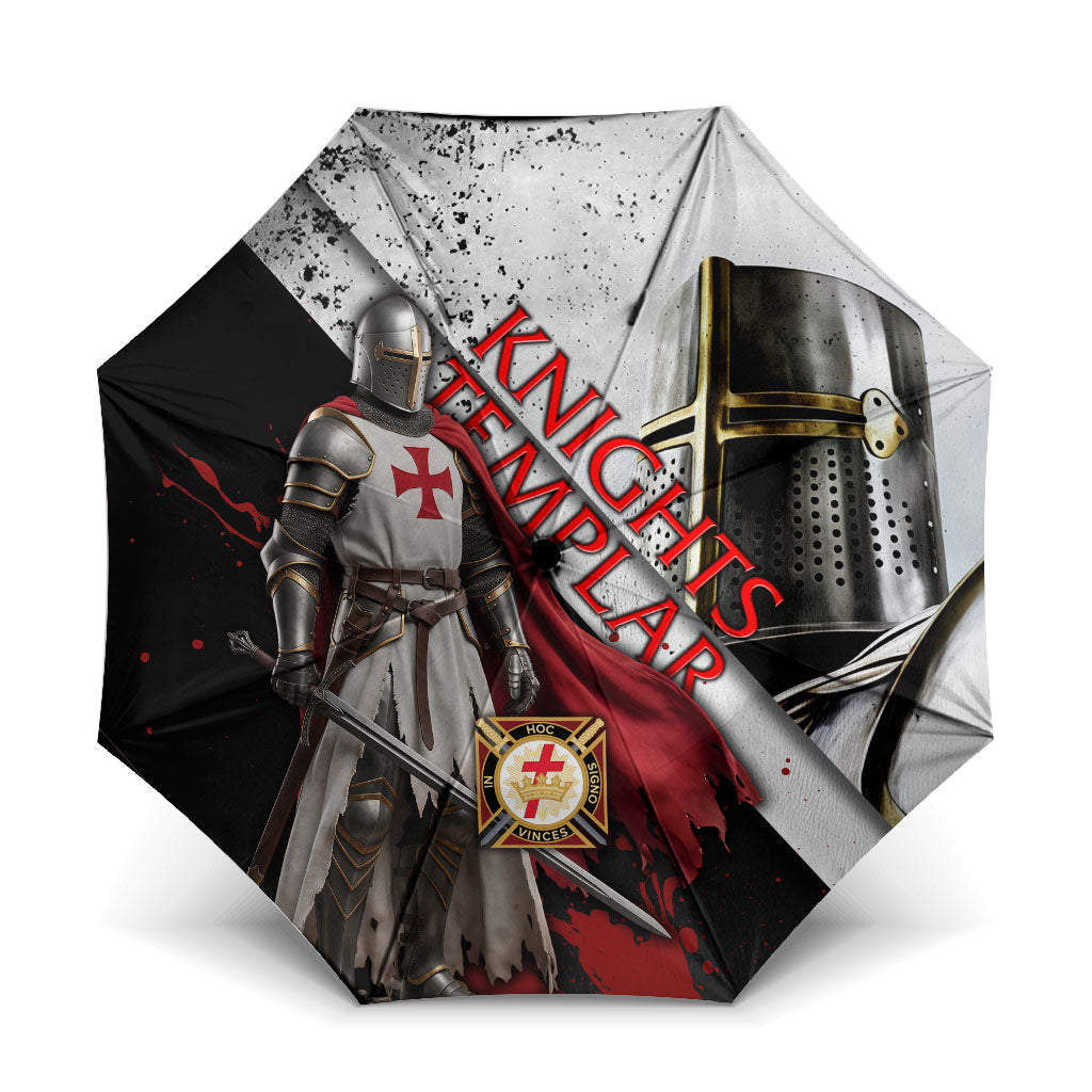 Knights Templar Umbrella Crusader Warrior Full Armor Red Cross