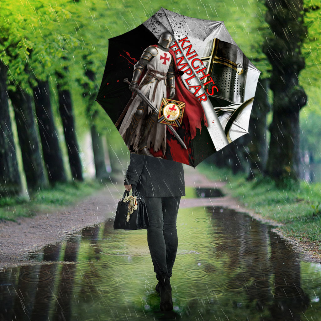 Knights Templar Umbrella Crusader Warrior Full Armor Red Cross