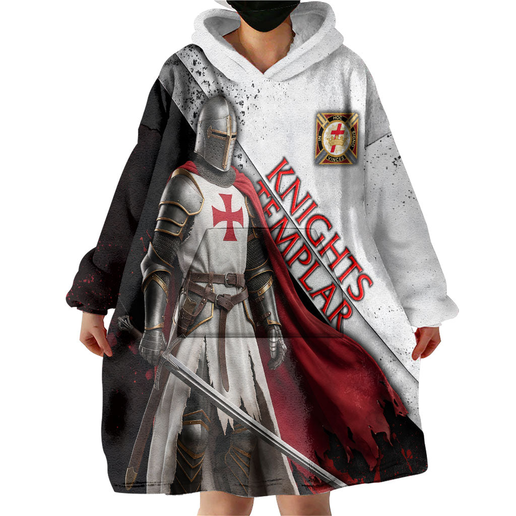 Knights Templar Wearable Blanket Hoodie Crusader Warrior Full Armor Red Cross