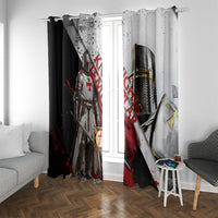 Knights Templar Window Curtain Crusader Warrior Full Armor Red Cross