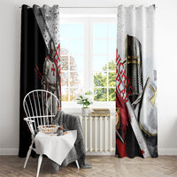 Knights Templar Window Curtain Crusader Warrior Full Armor Red Cross