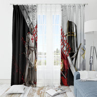 Knights Templar Window Curtain Crusader Warrior Full Armor Red Cross