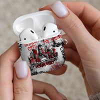 Personalized Chicago City Skyline AirPods Case Urban Graffiti - Cloud Gate - Windy City Typography
