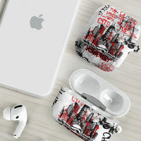 Personalized Chicago City Skyline AirPods Case Urban Graffiti - Cloud Gate - Windy City Typography