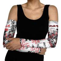 Personalized Chicago City Skyline Arm Sleeves Urban Graffiti - Cloud Gate - Windy City Typography