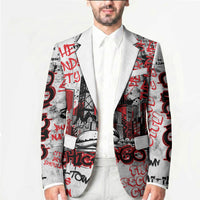 Personalized Chicago City Skyline Blazer Urban Graffiti - Cloud Gate - Windy City Typography