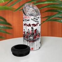 Personalized Chicago City Skyline 4 in 1 Can Cooler Tumbler Urban Graffiti - Cloud Gate - Windy City Typography