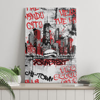 Personalized Chicago City Skyline Canvas Wall Art Urban Graffiti - Cloud Gate - Windy City Typography