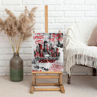 Personalized Chicago City Skyline Canvas Wall Art Urban Graffiti - Cloud Gate - Windy City Typography