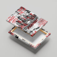 Personalized Chicago City Skyline Canvas Wall Art Urban Graffiti - Cloud Gate - Windy City Typography