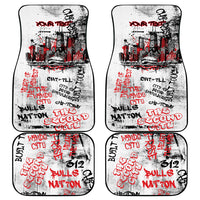 Personalized Chicago City Skyline Car Mats Urban Graffiti - Cloud Gate - Windy City Typography