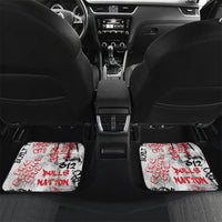 Personalized Chicago City Skyline Car Mats Urban Graffiti - Cloud Gate - Windy City Typography