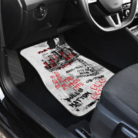 Personalized Chicago City Skyline Car Mats Urban Graffiti - Cloud Gate - Windy City Typography