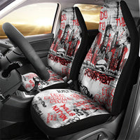 Personalized Chicago City Skyline Car Seat Cover Urban Graffiti - Cloud Gate - Windy City Typography