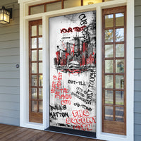 Personalized Chicago City Skyline Door Cover Urban Graffiti - Cloud Gate - Windy City Typography