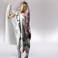 Personalized Chicago City Skyline Hooded Blanket Urban Graffiti - Cloud Gate - Windy City Typography