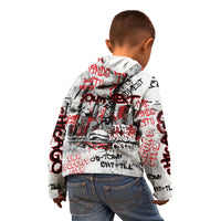 Personalized Chicago City Skyline Kid Hoodie Urban Graffiti - Cloud Gate - Windy City Typography