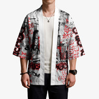 Personalized Chicago City Skyline Kimono Urban Graffiti - Cloud Gate - Windy City Typography