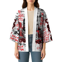 Personalized Chicago City Skyline Kimono Urban Graffiti - Cloud Gate - Windy City Typography