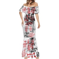 Personalized Chicago City Skyline Mermaid Dress Urban Graffiti - Cloud Gate - Windy City Typography