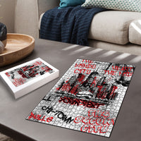 Personalized Chicago City Skyline Puzzle Urban Graffiti - Cloud Gate - Windy City Typography