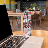 Personalized Chicago City Skyline Skinny Tumbler Urban Graffiti - Cloud Gate - Windy City Typography
