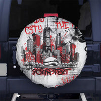 Personalized Chicago City Skyline Spare Tire Cover Urban Graffiti - Cloud Gate - Windy City Typography
